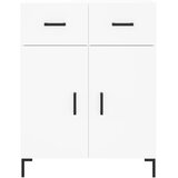  Visoka komoda bijela 69,5x34x180 cm konstruirano drvo Slike
