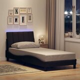  Posteljni okvir brez vzmetnice temno rjav 90x200 cm blago, (21791573) Cene