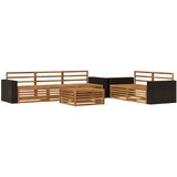  Set vanjskih sofa 6 kom. Prirodna Čvrsto drvo akacije Smeđa | shoptok.hr