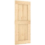 vidaXL Drsna vrata s kompletom vodil 85x210 cm trdna borovina | Shoptok.si