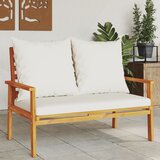  The Living Store Vrtna klop 120 cm z blazino trden akacijev les - Vrtna Sedežna Klop, (21447131) Cene