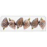  ukrasi za božićno drvce (smeđe boje, plastika, 6 kom.) | shoptok.hr