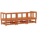  Sekcionalna sofa 3 Komad Vosak Smeđa Čvrsto borovo drvo - Vosak smeđa bor 2x corner +middle | shoptok.hr