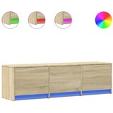 Maison Chic TV omarica - TV stojalo - Televizijska omarica z LED sonoma hrast 140x34x40 cm inženirski les, (21699086) Cene
