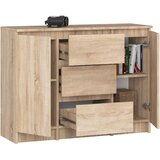 AKORD Komoda, 2 Vrata In 3 Predali, Hrast Sonoma, (5000332153) | Shoptok.si