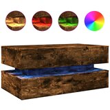 vidaXL Stolić za kavu s LED svjetlima boja hrasta 90 x 50 x 40 cm | shoptok.hr
