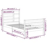  Za krevet od masivnog drva bijeli 100 x 200 cm | shoptok.hr