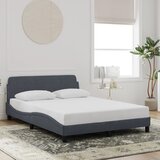 Maison Chic Posteljni okvir - Dvoposteljna postelja - Zakonska postelja brez vzmetnice temno siv 140x190 cm žamet-J12934, (21762951) | Shoptok.si