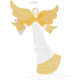 vidaXL Osvetljen kot Toplo bela 116 x 29 x 158,5 cm Poliester | Shoptok.si