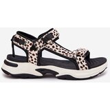 D.Franklin Women's Velcro Sandals Black-Beige | shoptok.hr