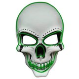  LED maska za noč čarovnic - Skull Green Cene