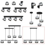 Brilagi LED RGB prigušiva luster AURA LUX 4xGX53/14W/230V Wi-Fi Tuya crna/zadimljena | Eponuda.com