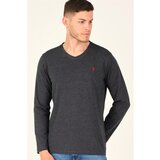Dewberry T8587 V COLLAR MEN'S SWEATSHIRT-ANTHRACIC | shoptok.hr