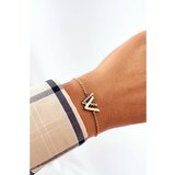 Kesi Chain Bracelet With Cubic Zirconia Gold Cene