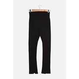 Trendyol Black Slit Detailed Knitted Leggings Cijene