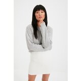 Trendyol Gray Pearl Detailed Knitwear Sweater Cene