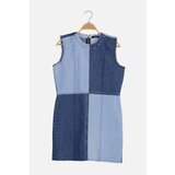 Trendyol Mini Traper haljina u bloku plave boje | | | bijela | svijetlo plavo Cene