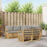  Set vanjskih sofa 7 kom. Bijela i svjetlosiva Poliester 247 x 128,5 x 73 cm | shoptok.hr