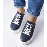 Gemre Navy sneakers with patch inserts | Shoptok.si