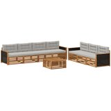  Set vanjskih sofa 8 pcs Prirodna i svjetlosiva 79 x 79 x 37 cm | shoptok.hr