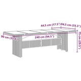 vidaXL vrtna bistro garnitura 9-delna z blazinami rjav poli ratan, (21324073) | Shoptok.si