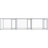  Kavez za pse s vratima sivi 6 x 2 x 1 5 m od pocinčanog čelika | shoptok.hr