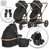 Lorelli BOSTON Black Kolica 2u1: Košara + Zimska Navlaka + Putna Torba (0mj+) - (do 15kg/96cm) | shoptok.hr