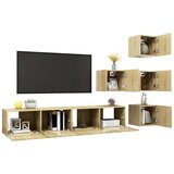  Komplet TV omaric 6-delni sonoma hrast iverna plošča, (20914751) | Shoptok.si