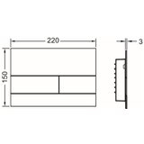 Tece 9240800 Square aktivirna tipka belo steklo | Shoptok.si