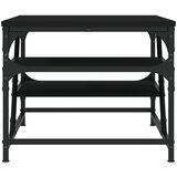  Stolić za kavu crni 100 x 49 x 40 cm od konstruiranog drva | shoptok.hr