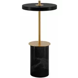 UMAGE Črna marmorna LED zatemnitvena namizna svetilka s kovinskim senčnikom (višina 25,5 cm) Asteria Move Mini –