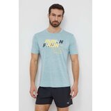 Mizuno Majica kratkih rukava za trčanje Core Run boja: tirkizna, s tiskom, J2GAB008 | shoptok.hr