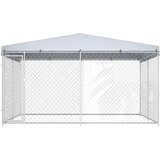 Vanjski kavez za pse s krovom 382x382x225 cm | shoptok.hr