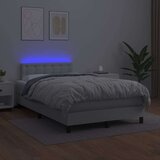  Krevet box spring s madracem LED bijeli 120x200 cm umjetna koža | shoptok.hr