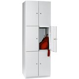 Wolf omara s predelki, 6 predelkov, vxšxg 1800 x 600 x 500 mm, vrata svetlo siva | Shoptok.si
