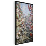  Slika - Claude Monet – The Rue Montorgueil in Paris Celebration of June 30 1894 40x80 U crnom drvenom okviru | shoptok.hr
