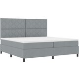 vidaXL Krevet s kutijom opruga s madracem svjetlosiva 200x200 cm tkanina | shoptok.hr