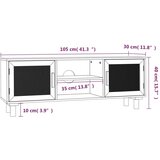 TV ormarić bijeli 105x30x40 cm od borovine i prirodnog ratana | shoptok.hr