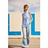 Marisse Blue Striped Viscose Shirt | ePonuda.com