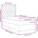 Box Spring Krevet s Madracem Tamno Zelena 90x200 cm Baršun | shoptok.hr