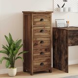  Komoda s ladicama Prirodna 45 x 35 x 110 cm Čvrsto teak drvo | shoptok.hr