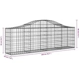  Lučne gabionske košare 2 kom 200x30x60/80 cm pocinčano željezo | shoptok.hr