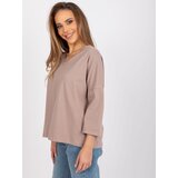 RUE PARIS Blouse-RV-BZ-7558.30-dark beige | Shoptok.si