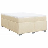  Krevet s oprugama i madracem krem 160x200 cm od tkanine | shoptok.hr