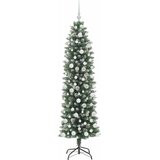  Umjetno vitko božićno drvce Zelena i bijela 180 cm | shoptok.hr