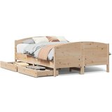 Maison Chic Posteljni okvir - Dvoposteljna postelja - Zakonska postelja brez vzmetnice 140x200 cm trdna borovina-J10902, (21765093) | Shoptok.si