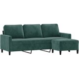  Trosjed s tabureom tamnozeleni 180 cm baršunasti Zelena | shoptok.hr
