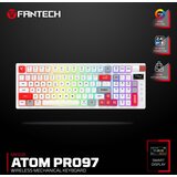  Tastatura Mehanicka Gaming Fantech MK918 RGB Atom PRO97 Wireless bela (Red switch) | Eponuda.com