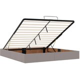 vidaXL Otomanski okvir kreveta bez madraca smeđesivi 160x200cm tkanine | shoptok.hr