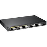 Zyxel GS1900-48HP v2, 48-portni GbE L2 Smart switch (omrežni preklopnik), 170 W, za vgradnjo v rack | Shoptok.si
